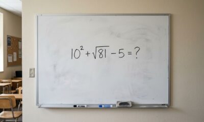 Poucos conseguem fazer de cabeça sem errar: 10² + √81 – 5