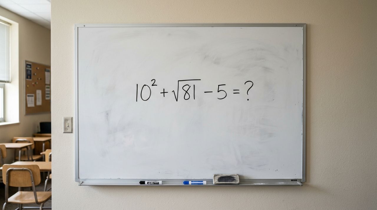 Poucos conseguem fazer de cabeça sem errar: 10² + √81 – 5