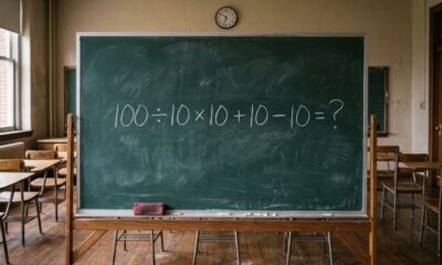 99% erram o resultado de 100 ÷10 × 10 + 10 – 10 quando fazem a conta com pressa