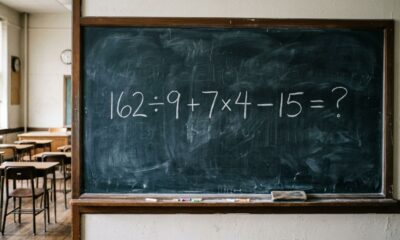 Desafio para quem não esqueceu a matemática básica: 162 ÷ 9 + 7 × 4 − 15