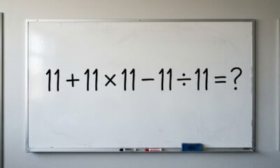 Esse desafio matemático parece simples até você tentar resolver: quanto é 11 + 11 × 11 - 11 ÷ 11?