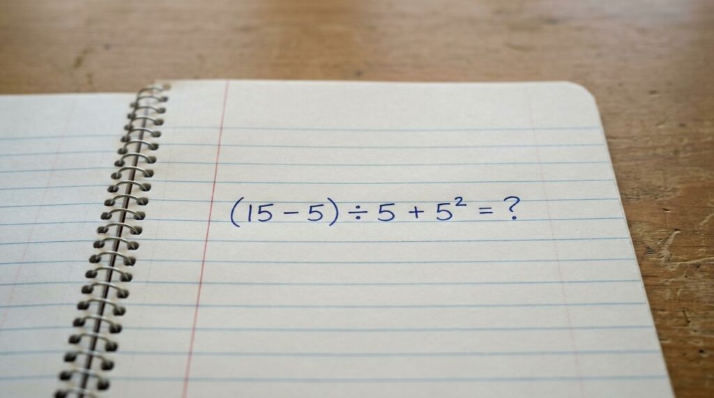 Desafio de matemática para testar sua atenção: (15 − 5) ÷ 5 + 5²