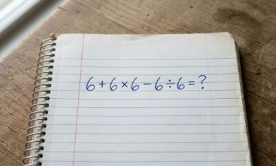 Cinco números simples formam uma conta que pode confundir quem tenta resolver tudo de uma vez 6 + 6 × 6 − 6 ÷ 6