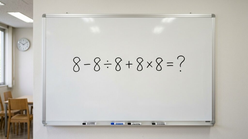Muitos aprenderam esta regra quando eram crianças, mas hoje erram: quanto é 8 - 8 ÷ 8 + 8 × 8?