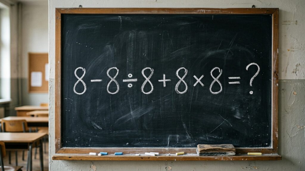 Muitos aprenderam esta regra quando eram crianças, mas hoje erram: quanto é 8 - 8 ÷ 8 + 8 × 8?