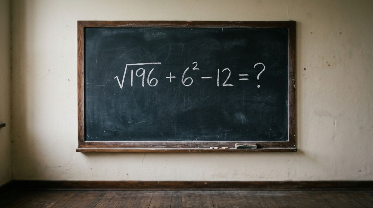 Esta conta parece infantil, mas adultos ainda discutem a resposta: √196 + 6² − 12