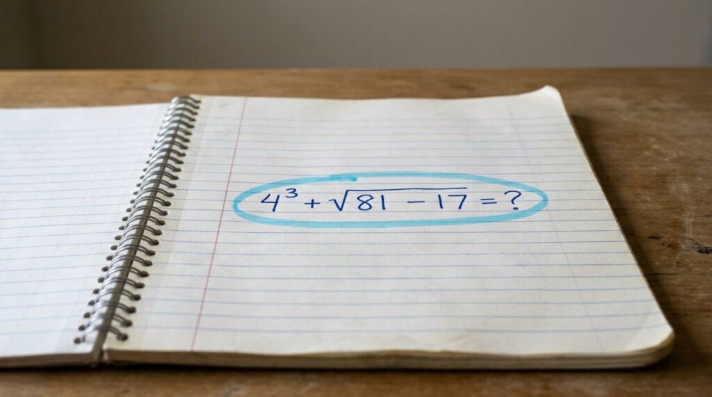 Só quem lembra da matemática da escola acerta: resolva 4³ + √81 − 17