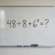 Parece uma conta de criança, mas estes três números exigem atenção às regras antes de chegar à resposta 48 ÷ 8 + 6²
