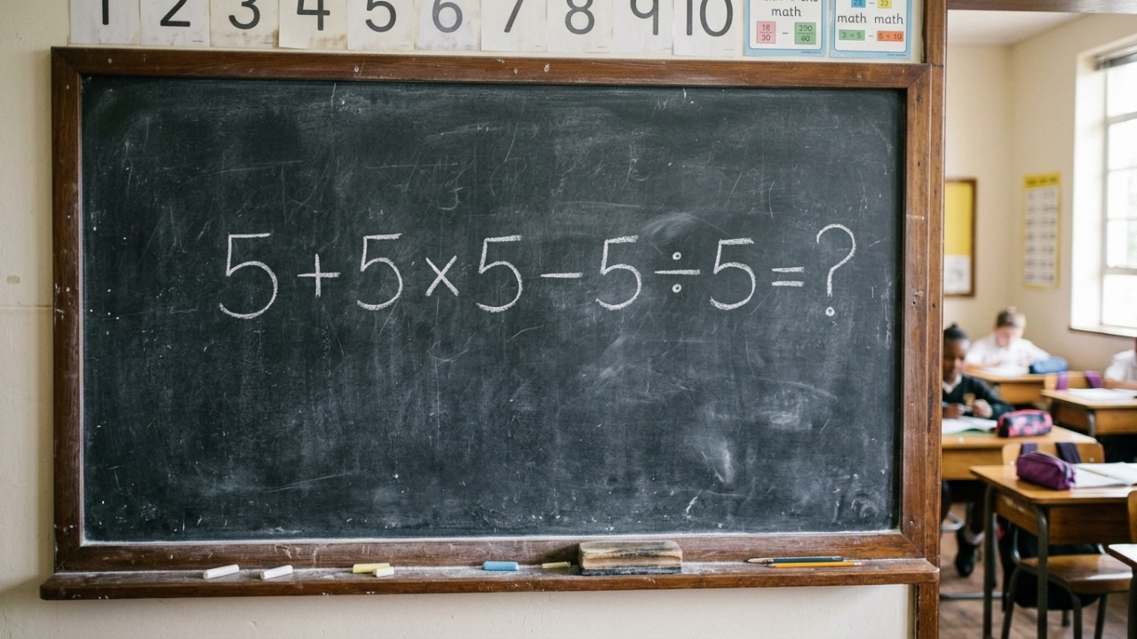 Muita gente se confunde ao resolver 5 + 5 × 5 - 5 ÷ 5 sem calculadora