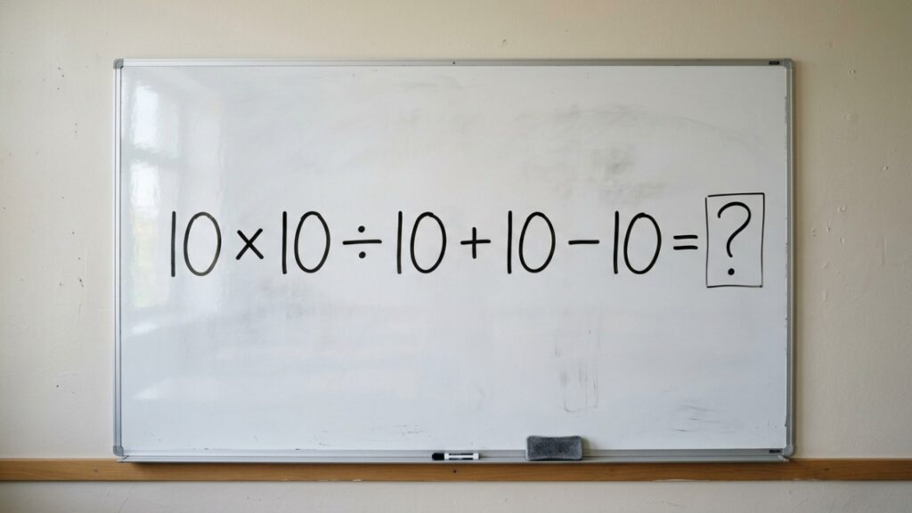 Você ainda lembra a regra da escola? Resolva 10 × 10 ÷ 10 + 10 - 10 e veja se chega à resposta certa na primeira tentativa