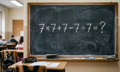 Só quem presta atenção consegue resolver 7 × 7 + 7 - 7 ÷ 7 corretamente na primeira tentativa