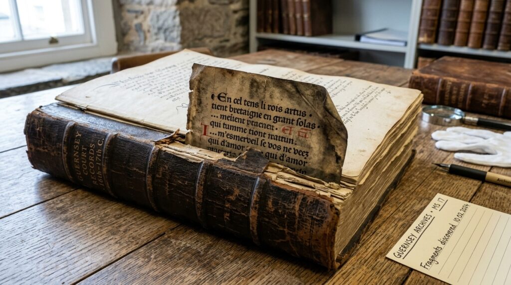 Pesquisadores encontram 17 manuscritos medievais escondidos em capas de documentos antigos guardados nos arquivos de Guernsey