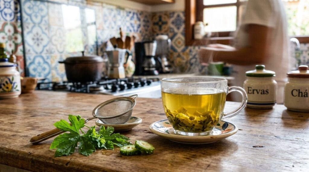 Chá de melão-de-são-caetano: para que serve, como fazer em casa e por que a infusão é conhecida popularmente como aliada no controle da glicose