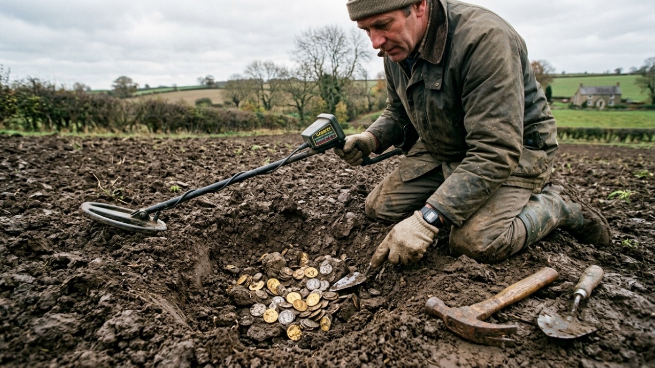 Em 1992, um homem saiu com detector de metais para procurar um martelo perdido e acabou encontrando quase 15 mil moedas romanas enterradas havia cerca de 1.500 anos