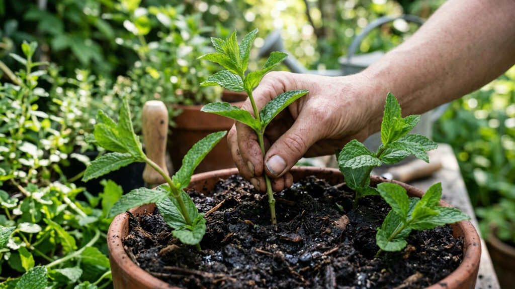 Como fazer mudas de hortelã sem raiz direto na terra úmida em menos de 7 dias: o guia prático de estaquia com folhas firmes e rega diária