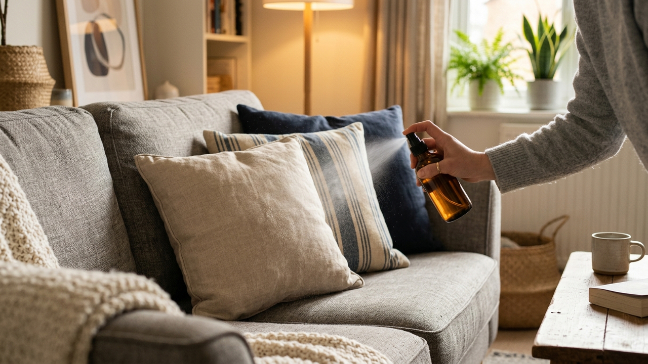 Borrifar essência de baunilha com álcool líquido no sofá: o aromatizador caseiro que neutraliza odores fortes e deixa estofados sempre perfumados