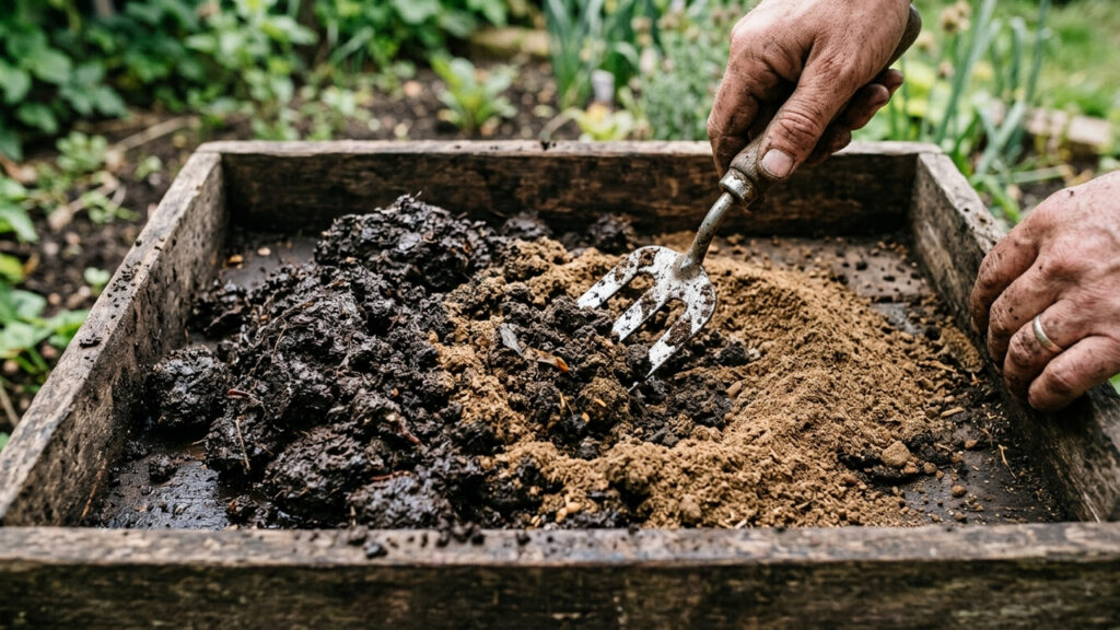 Mistura de húmus de minhoca com pó de mosca-soldado-negra: a nutrição biológica completa que turbina o crescimento de hortas urbanas
