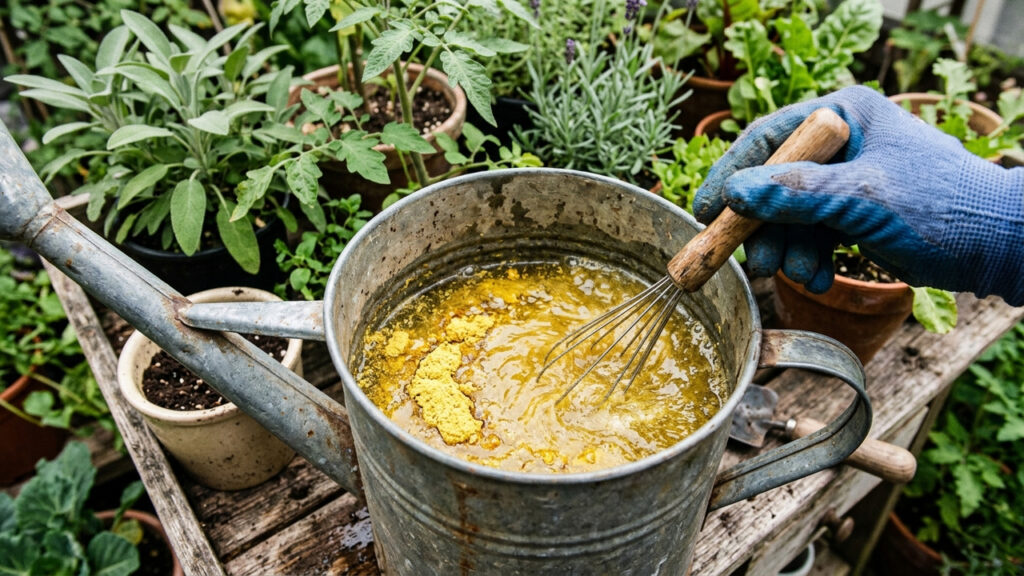 Borrifar água com pó de mostarda na terra do vaso: o truque ardido que expulsa centopeias e larvas das raízes sem usar venenos químicos