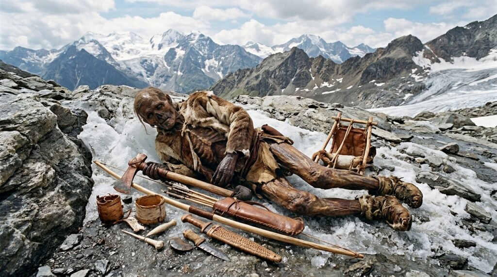 Uma múmia de 2.300 anos encontrada nos Alpes revelou uma flecha ainda presa no ombro e o que isso revelou sobre sua morte
