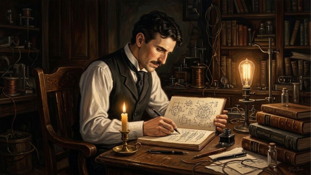 Nikola Tesla e a Engenharia Eletromagnética, em reflexão sobre os mistérios: "Mas o instinto é algo que transcende o conhecimento. Temos, sem dúvida, certas fibras mais sutis que nos permitem perceber verdades quando a dedução lógica, ou qualquer outro esforço voluntário do cérebro, é inútil."