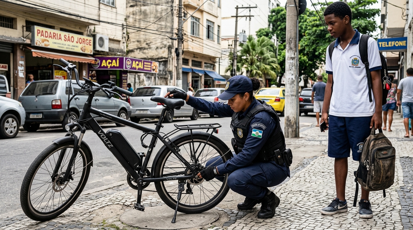 Pai compra bicicleta elétrica de R$ 6 mil para o filho de 15 anos ir à escola, a Guarda recolhe o veículo na primeira semana e ele descobre o que a resolução do Contran diz sobre idade, velocidade e habilitação