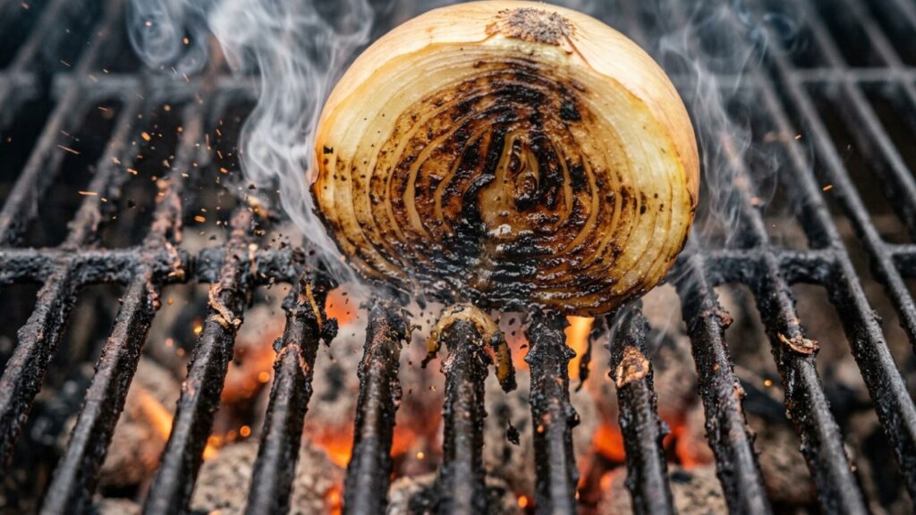 Chefs de cozinha afirmam: “Passar meia cebola na grelha quente pode ajudar a soltar gordura e restos de comida sem precisar usar escova de metal”