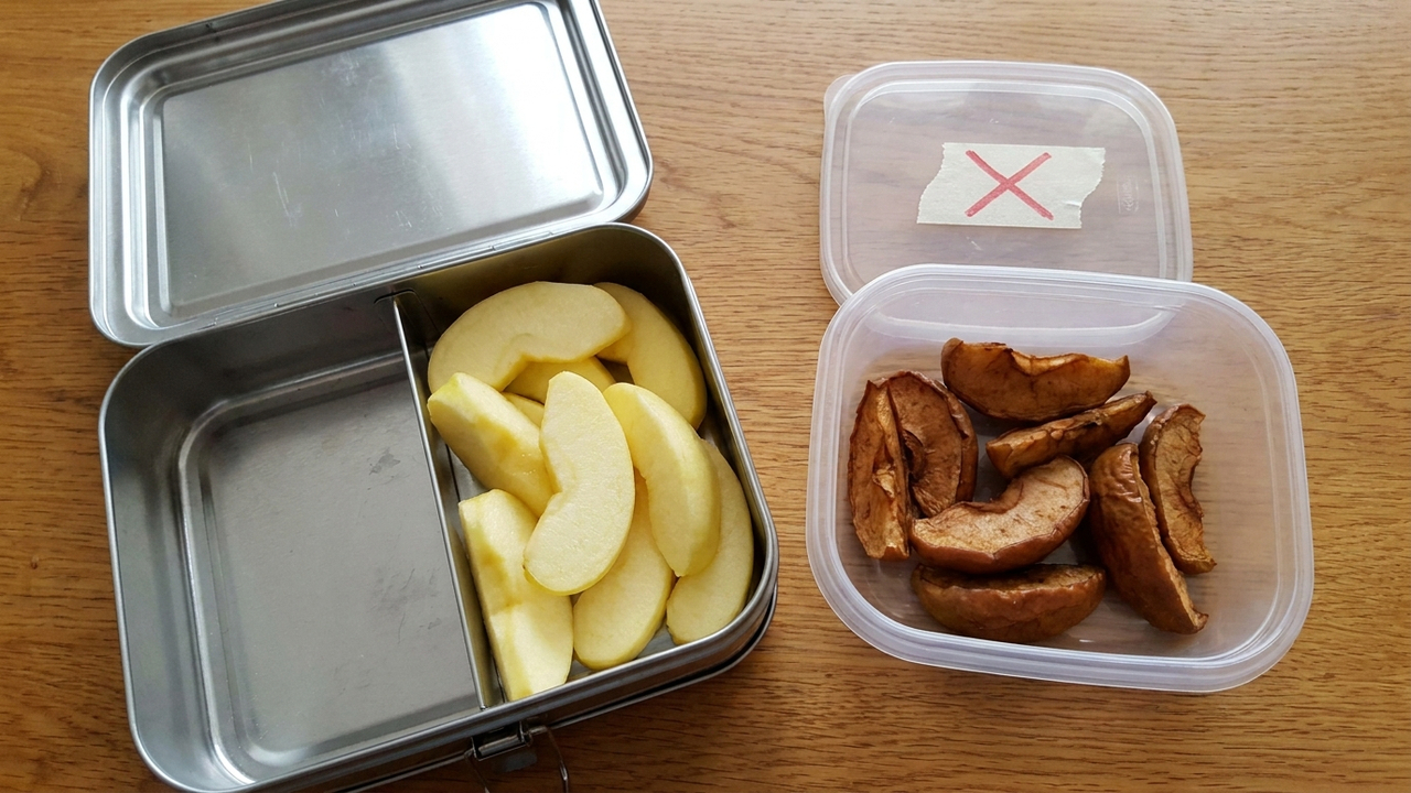Lancheira escolar: o truque simples para evitar que a maçã cortada escureça e fique com aspecto envelhecido antes do recreio