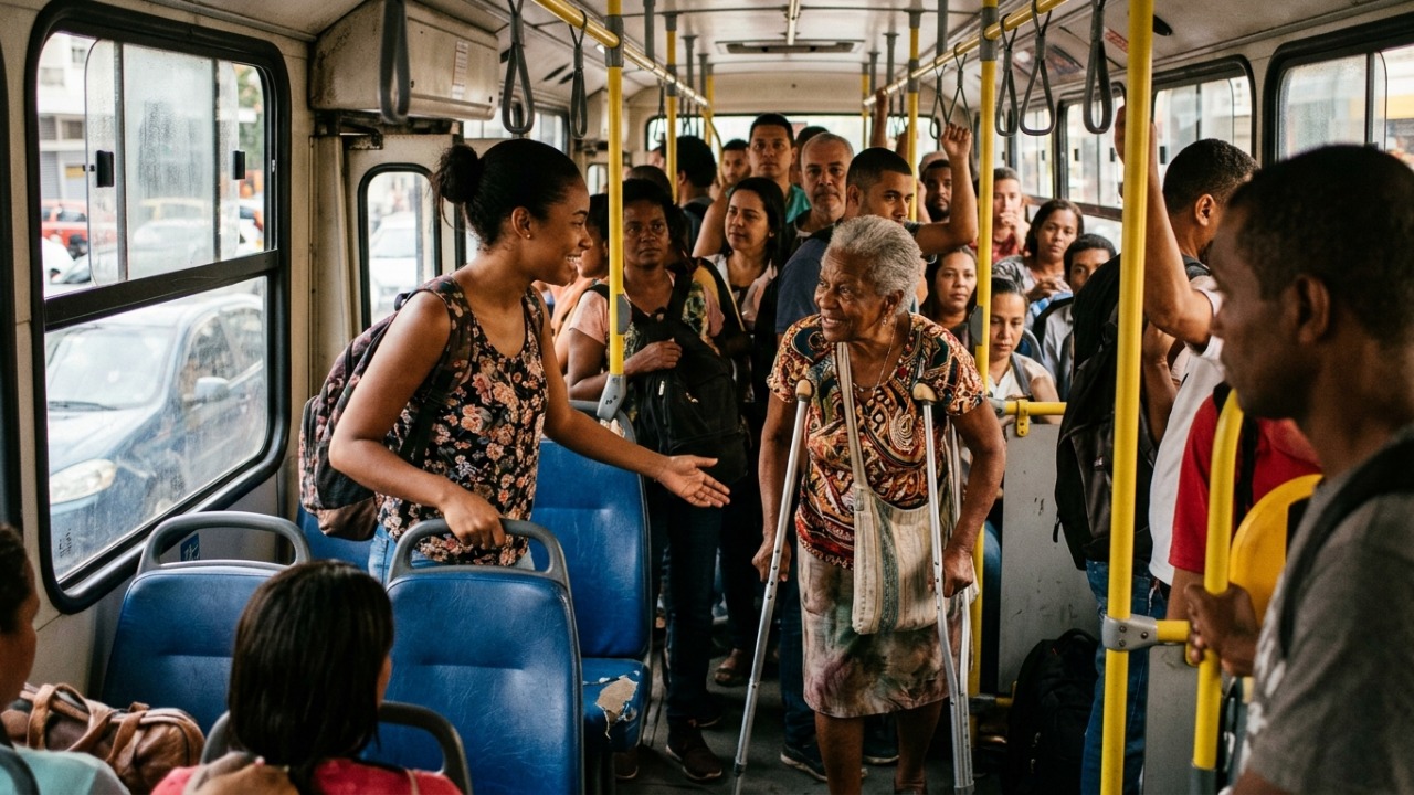 Especialistas em psicologia concordam: “Quem cede o lugar no ônibus pode não estar apenas sendo educado, mas demonstrando maior atenção para perceber rapidamente quem está em situação de maior necessidade”