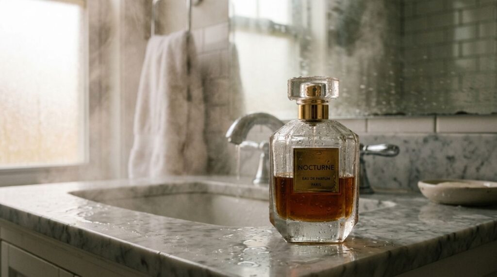 Guardar perfume no banheiro parece um hábito normal, mas este detalhe pode alterar a fragrância, reduzir a fixação e mudar o aroma com o passar do tempo