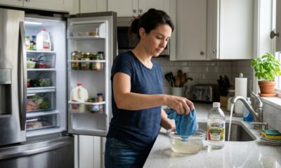Passar um pano com vinagre na porta da geladeira à noite antes de dormir: para que serve e por que recomendam repetir toda semana