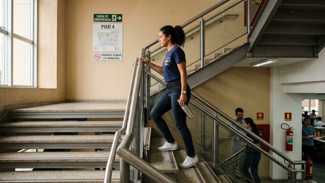 Especialistas em exercício físico concordam: subir escadas por apenas 1 minuto em ritmo confortável pode ser seis vezes mais eficiente do que outras recomendações de atividade