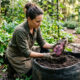 Cultivo de inhame-roxo em sacos de tecido: como plantar as túberas em recipientes flexíveis para facilitar a colheita sem quebrar as raízes