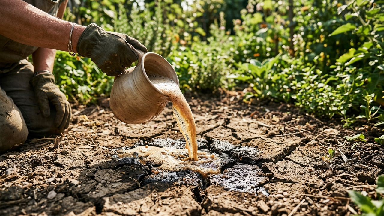 Extrato de juá na irrigação de canteiros: como a saponina natural quebra a tensão superficial e faz a água penetrar na terra esturricada