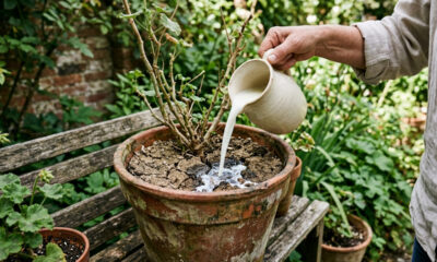 Soro de iogurte natural diluído na água da rega: o adubo probiótico caseiro que recupera a terra dura e compactada de vasos antigos