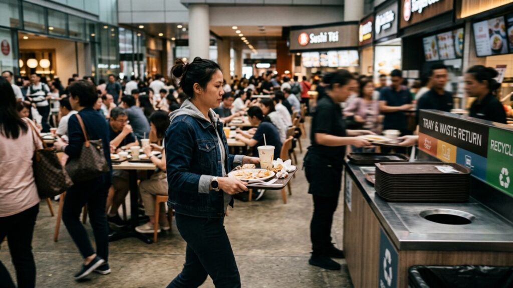 A psicologia diz que pessoas que recolhem o lixo da própria mesa em praça de alimentação não fazem isso só por organização, mas porque valorizam responsabilidade compartilhada