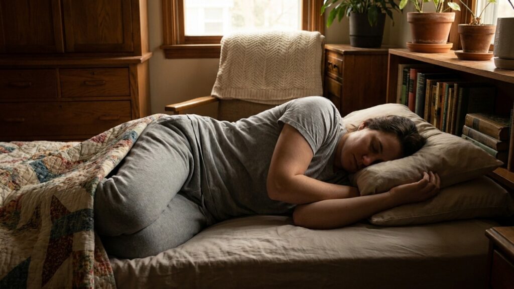 A psicologia aponta que dormir sempre com um braço sob o travesseiro pode dizer mais do que parece sobre a forma como o corpo procura estabilidade e relaxamento