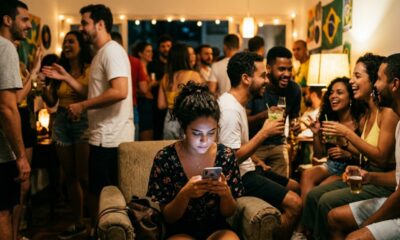 A psicologia sugere que quem pega o celular quando fica sozinho em uma festa pode não estar apenas checando mensagens, mas usando a tela como uma espécie de escudo social