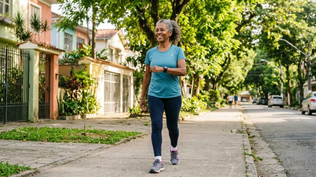 Treinadores afirmam: “Se uma pessoa com mais de 70 anos caminha entre 20 e 30 minutos cerca de 5 dias por semana, já começa a colher benefícios.”