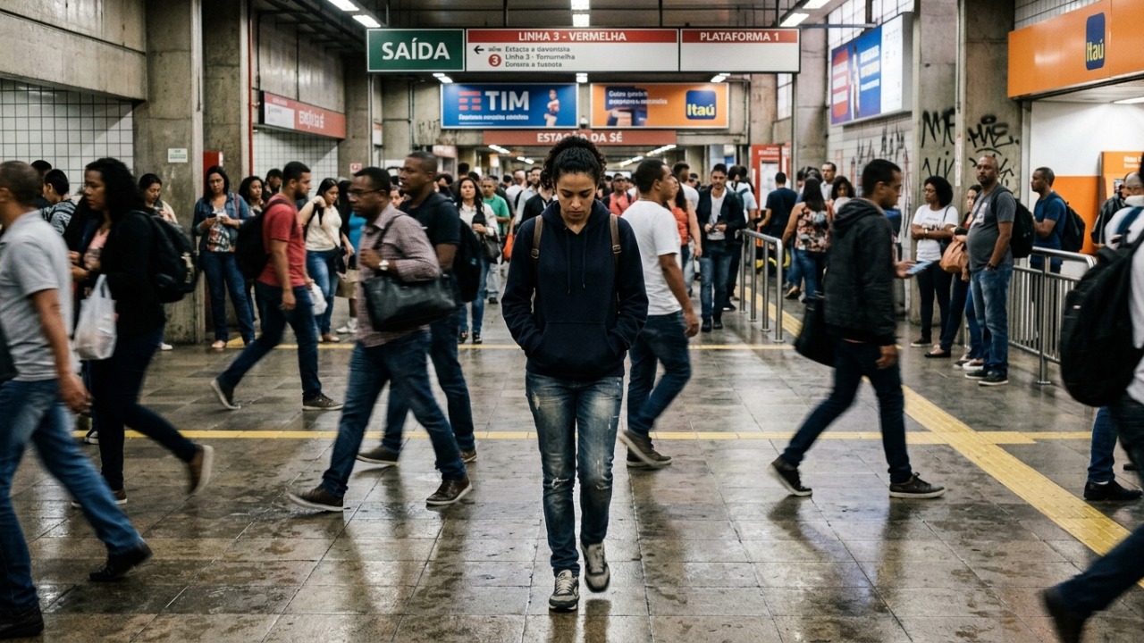 Segundo a psicologia, caminhar olhando para baixo pode não ser apenas insegurança, mas uma forma silenciosa de se fechar temporariamente ao ambiente ao redor
