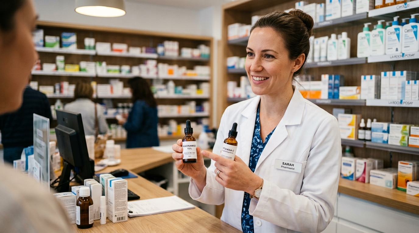 Farmacêutica explica o que a niacinamida faz na pele oleosa e o erro de misturar com vitamina C