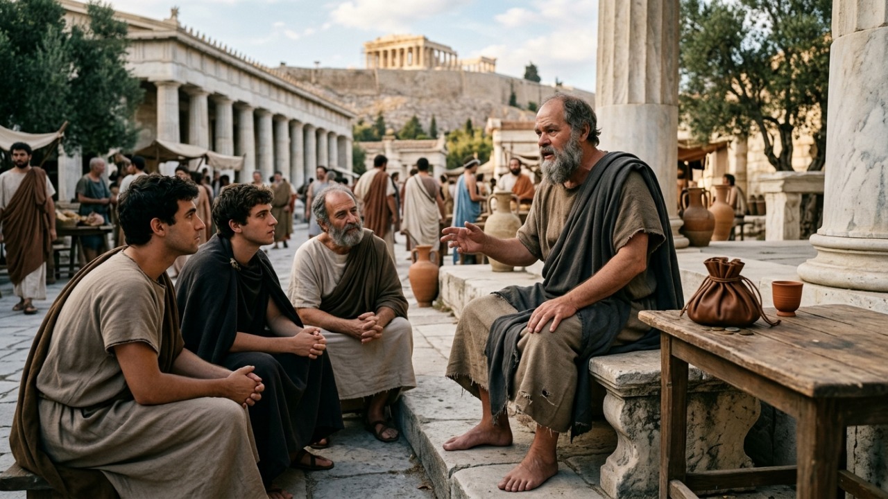 Frase de Sócrates sobre riqueza: “A riqueza não traz bondade, mas a bondade traz riqueza e todas as outras bênçãos.” Uma lição sobre o verdadeiro sucesso