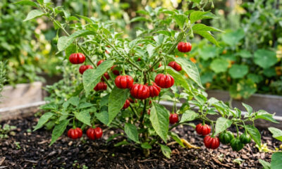 Essa pimenta ornamental de vaso parece uma pitanga vermelha por fora e surpreende pelo sabor crocante e refrescante sem nenhum ardor