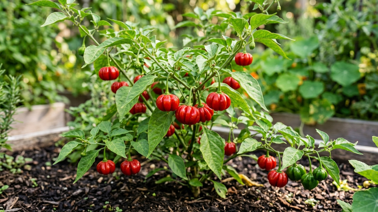 Essa pimenta ornamental de vaso parece uma pitanga vermelha por fora e surpreende pelo sabor crocante e refrescante sem nenhum ardor