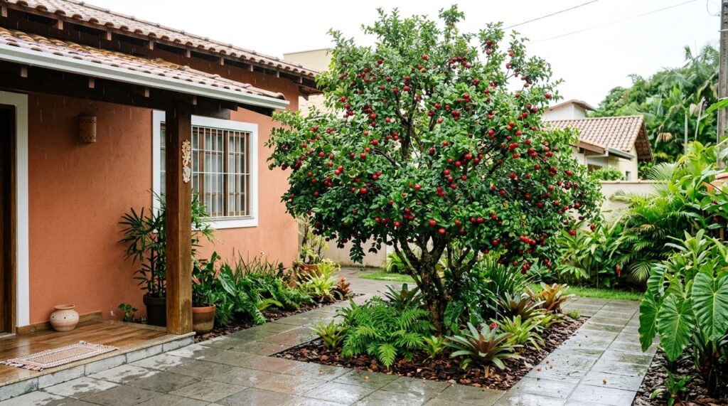 A árvore ideal para plantar perto da casa no período de chuva sem deixar o piso cheio de folhas e frutos