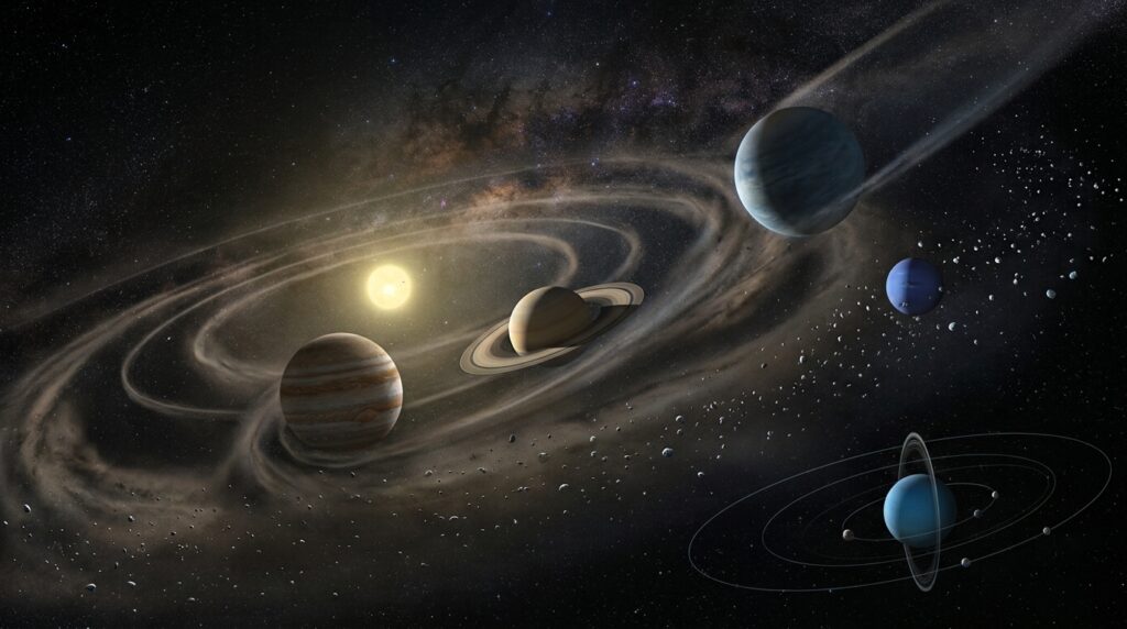 Sistema Solar pode ter expulsado um quinto planeta gigante durante o caos gravitacional que reorganizou as órbitas dos mundos conhecidos
