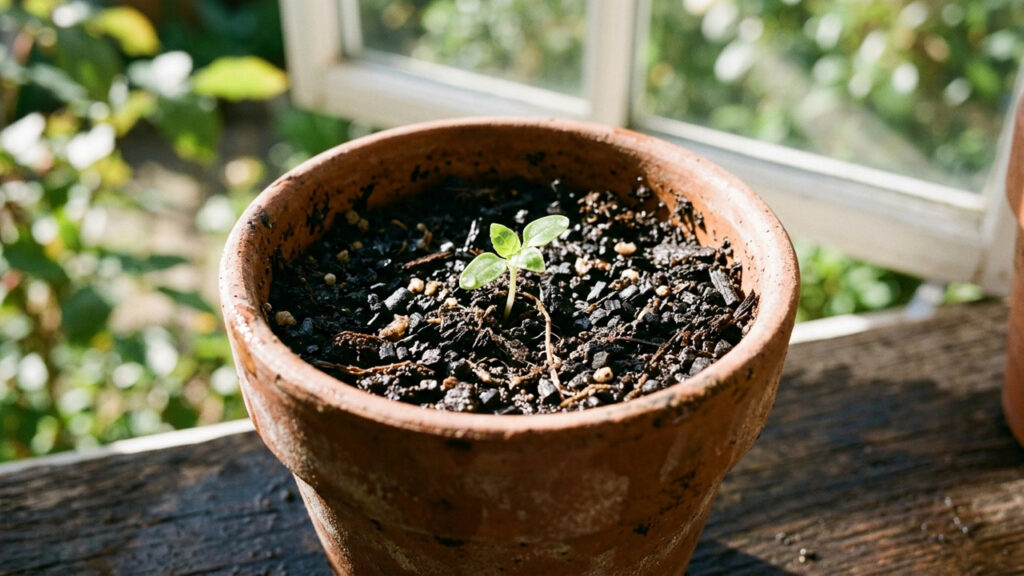 Mistura de carvão biochar ativado com adubo orgânico: para que serve o composto poroso que cria ilhas permanentes de nutrientes na terra do vaso