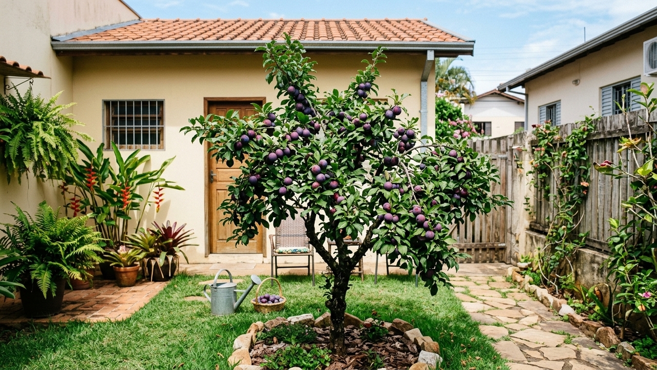 A árvore perfeita para o quintal: não levanta o piso, dá frutos no verão e ainda resiste bem aos períodos de seca