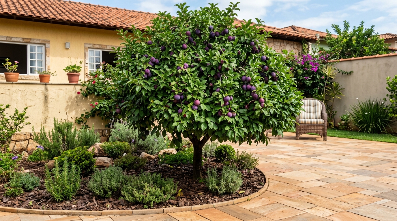 A árvore frutífera que os jardineiros recomendam a melhor árvore frutífera para casa, que não racha o solo e da frutos doces