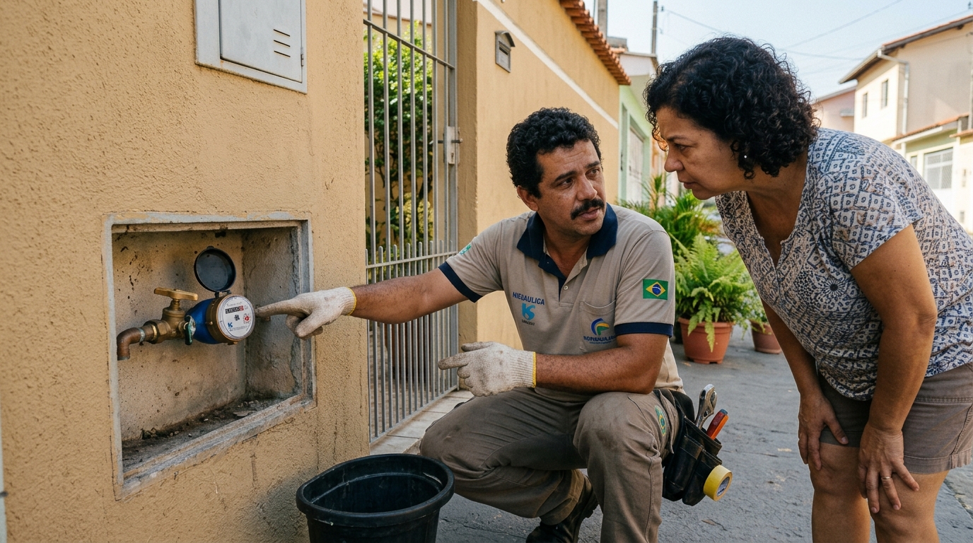 Encanador ensina como achar vazamento dentro da parede sem quebrar, com um teste de 2 horas de registro fechado