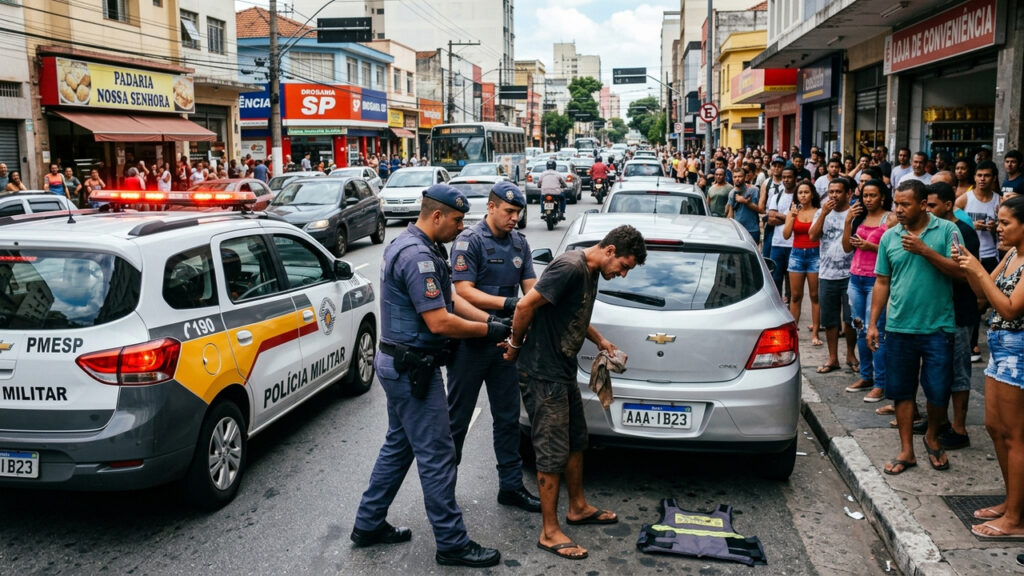 Flanelinha exige R$ 50 para vigiar carro na rua, ameaça riscar a lataria do veículo e acaba preso em flagrante pela PM por crime de extorsão